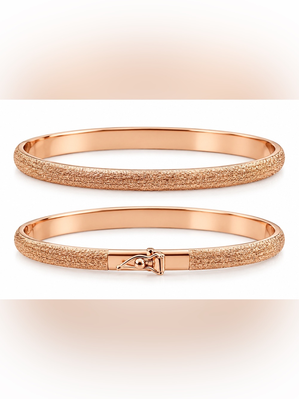 Rose‎ Gold glitter shine Bangle Bracelet